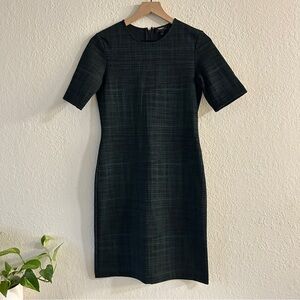 Theory Plaid Structured Sheath Dress - Size 4